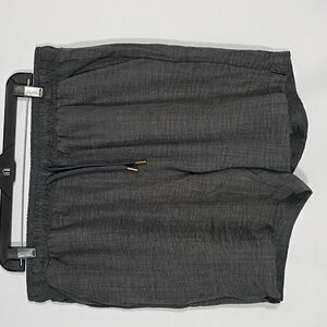 NWT Essex Crossing Aria Pewter Lightweight Texture Elastic Waist Shorts Sz XL